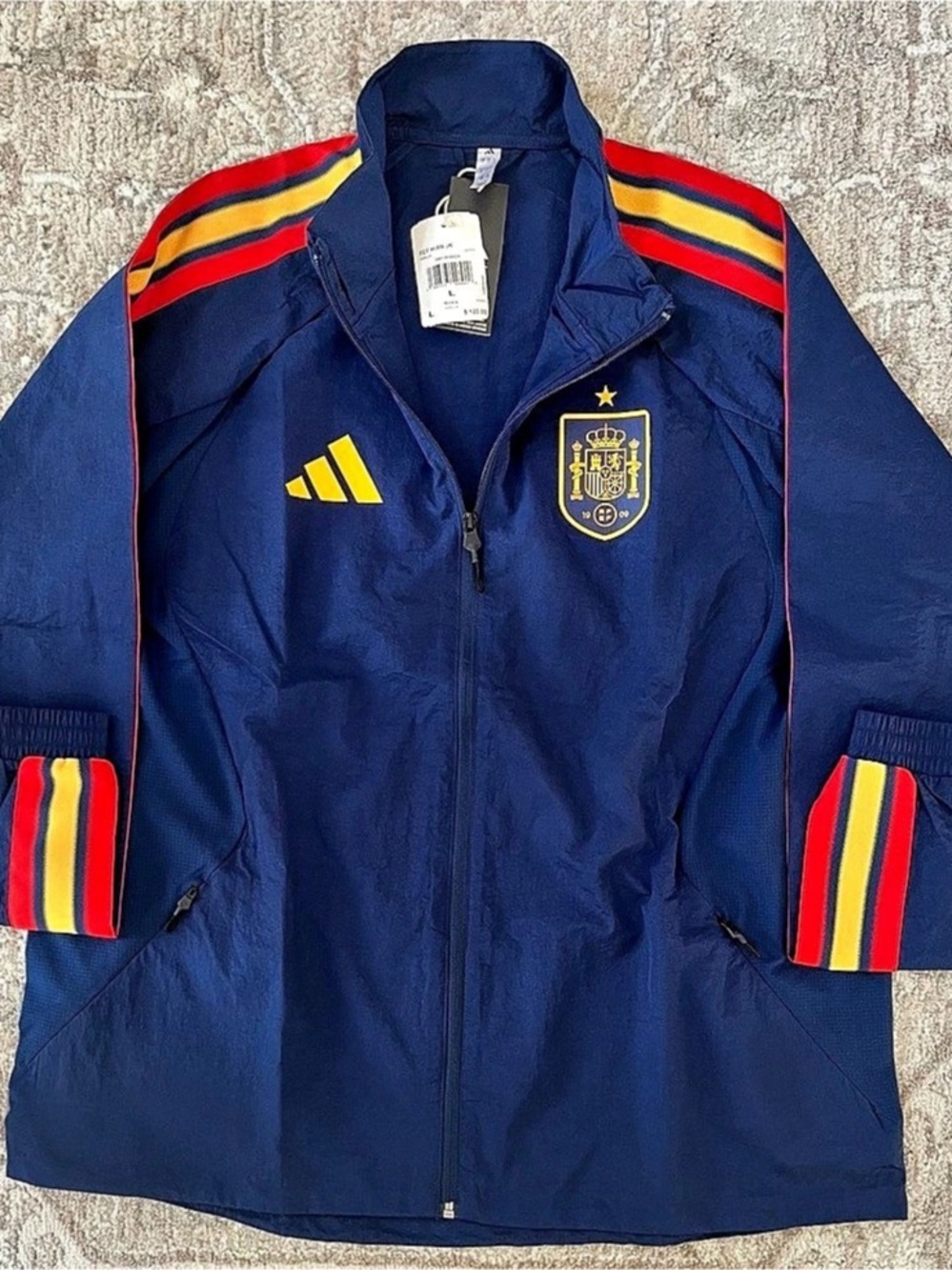 adidas Spain Home Anthem Jacket Men's Color Block Large